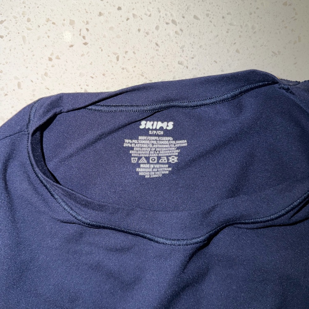 Elegant Navy Long Sleeve Top by SKIMS (small) - Picture 7 of 7